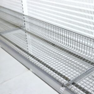 Myymälähyllystön lankakorihylly, 90cm x 43cm