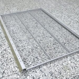 Myymälähyllystön lankakorihylly, 90cm x 60cm