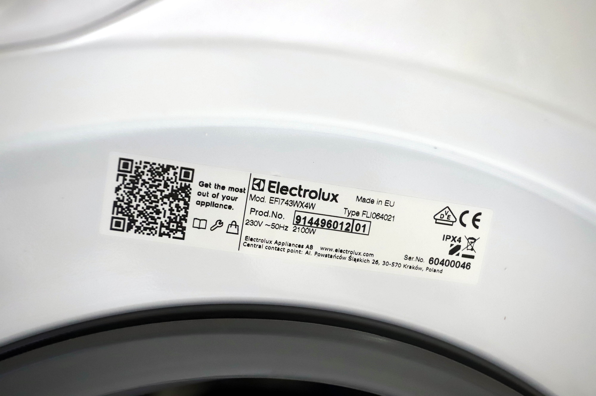 Electrolux EFI743WX4W 700 SteamCare pyykinpesukone 10,5 kg – käyttämätön - Image 11